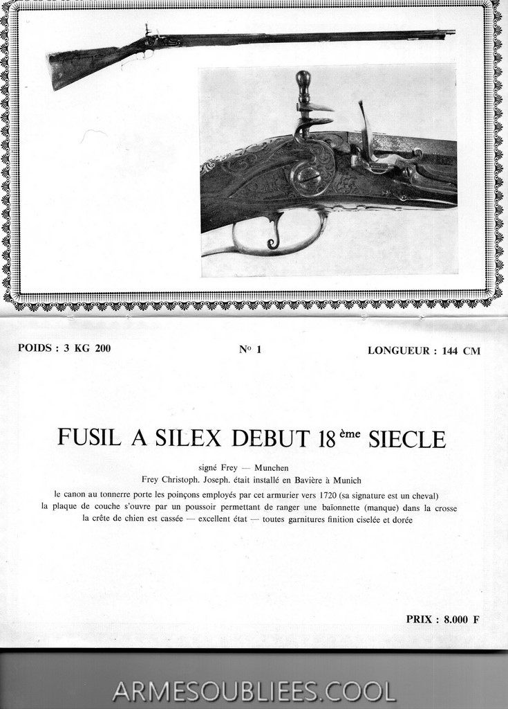 Fusil à silex 18èmès siècles